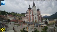 Archiv Foto Webcam Hauptplatz in Mariezell mit Basilika 13:00