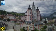 Archiv Foto Webcam Hauptplatz in Mariezell mit Basilika 19:00