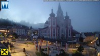 Archiv Foto Webcam Hauptplatz in Mariezell mit Basilika 03:00