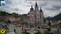 Archiv Foto Webcam Hauptplatz in Mariezell mit Basilika 11:00