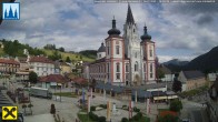 Archiv Foto Webcam Hauptplatz in Mariezell mit Basilika 15:00
