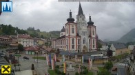 Archiv Foto Webcam Hauptplatz in Mariezell mit Basilika 07:00
