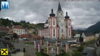 Archiv Foto Webcam Hauptplatz in Mariezell mit Basilika 09:00