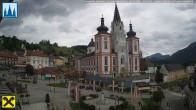 Archiv Foto Webcam Hauptplatz in Mariezell mit Basilika 13:00