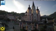 Archiv Foto Webcam Hauptplatz in Mariezell mit Basilika 05:00
