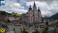 Archiv Foto Webcam Hauptplatz in Mariezell mit Basilika 13:00