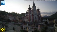 Archiv Foto Webcam Hauptplatz in Mariezell mit Basilika 05:00