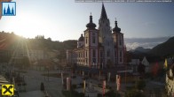 Archiv Foto Webcam Hauptplatz in Mariezell mit Basilika 06:00