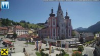 Archiv Foto Webcam Hauptplatz in Mariezell mit Basilika 11:00