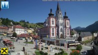 Archiv Foto Webcam Hauptplatz in Mariezell mit Basilika 13:00
