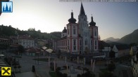Archiv Foto Webcam Hauptplatz in Mariezell mit Basilika 05:00