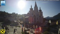 Archiv Foto Webcam Hauptplatz in Mariezell mit Basilika 07:00