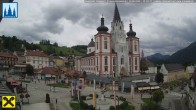 Archiv Foto Webcam Hauptplatz in Mariezell mit Basilika 12:00