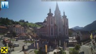 Archiv Foto Webcam Hauptplatz in Mariezell mit Basilika 07:00