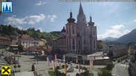 Archiv Foto Webcam Hauptplatz in Mariezell mit Basilika 08:00