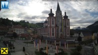 Archiv Foto Webcam Hauptplatz in Mariezell mit Basilika 07:00