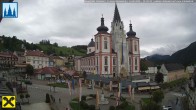 Archiv Foto Webcam Hauptplatz in Mariezell mit Basilika 11:00