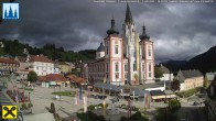 Archiv Foto Webcam Hauptplatz in Mariezell mit Basilika 15:00