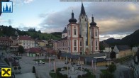 Archiv Foto Webcam Hauptplatz in Mariezell mit Basilika 17:00