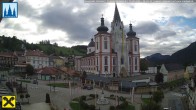 Archiv Foto Webcam Hauptplatz in Mariezell mit Basilika 07:00