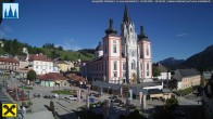 Archiv Foto Webcam Hauptplatz in Mariezell mit Basilika 15:00