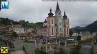 Archiv Foto Webcam Hauptplatz in Mariezell mit Basilika 07:00