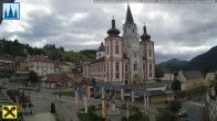 Archiv Foto Webcam Hauptplatz in Mariezell mit Basilika 08:00