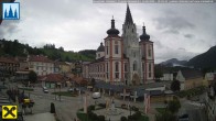 Archiv Foto Webcam Hauptplatz in Mariezell mit Basilika 09:00