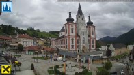 Archiv Foto Webcam Hauptplatz in Mariezell mit Basilika 10:00