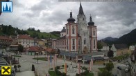 Archiv Foto Webcam Hauptplatz in Mariezell mit Basilika 11:00