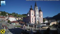 Archiv Foto Webcam Hauptplatz in Mariezell mit Basilika 15:00