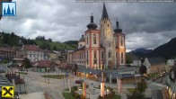 Archiv Foto Webcam Hauptplatz in Mariezell mit Basilika 06:00