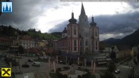 Archiv Foto Webcam Hauptplatz in Mariezell mit Basilika 09:00