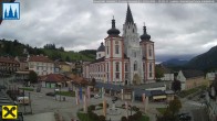 Archiv Foto Webcam Hauptplatz in Mariezell mit Basilika 11:00