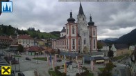 Archiv Foto Webcam Hauptplatz in Mariezell mit Basilika 13:00