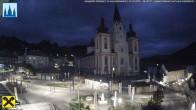 Archiv Foto Webcam Hauptplatz in Mariezell mit Basilika 05:00