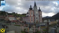 Archiv Foto Webcam Hauptplatz in Mariezell mit Basilika 07:00