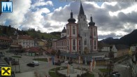 Archiv Foto Webcam Hauptplatz in Mariezell mit Basilika 09:00