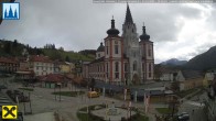 Archiv Foto Webcam Hauptplatz in Mariezell mit Basilika 11:00