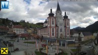 Archiv Foto Webcam Hauptplatz in Mariezell mit Basilika 13:00