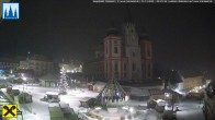 Archiv Foto Webcam Hauptplatz in Mariezell mit Basilika 04:00