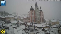Archiv Foto Webcam Hauptplatz in Mariezell mit Basilika 07:00