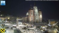 Archiv Foto Webcam Hauptplatz in Mariezell mit Basilika 16:00