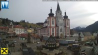 Archiv Foto Webcam Hauptplatz in Mariezell mit Basilika 10:00