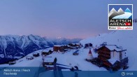 Archiv Foto Webcam Aletsch Arena: Blick auf die Fiescheralp 06:00