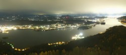 Archived image Webcam Lake Wörthersee - Lookout tower Pyramidenkogel 19:00