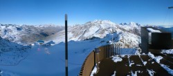 Archiv Foto Webcam Schnalstaler Gletscher - Aussichtsplattform Iceman Ötzi Peak 23:00