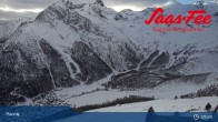 Archiv Foto Webcam Saas-Fee: Ausblick Bergstation Hannig 08:00