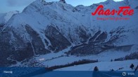 Archiv Foto Webcam Saas-Fee: Ausblick Bergstation Hannig 18:00