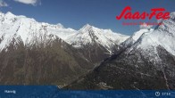 Archiv Foto Webcam Saas-Fee: Ausblick Bergstation Hannig 16:00